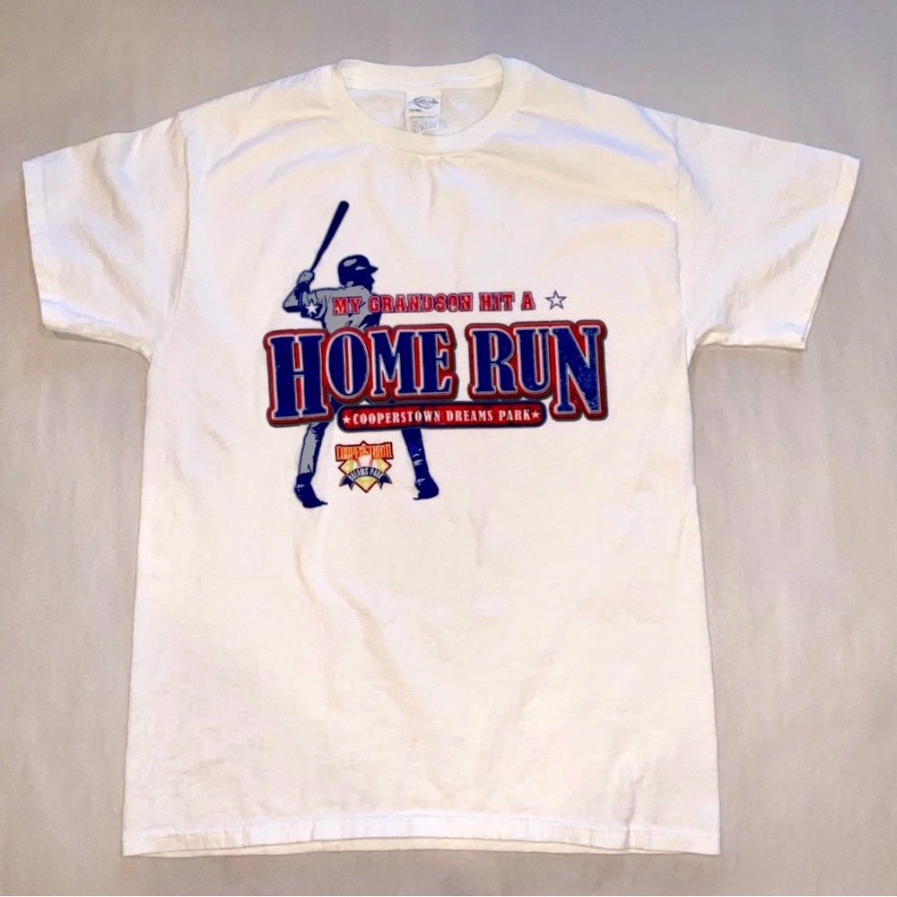Cooperstown Dreams Park Baseball T-Shirt “My Grandson Hit a Home Run” Adult M